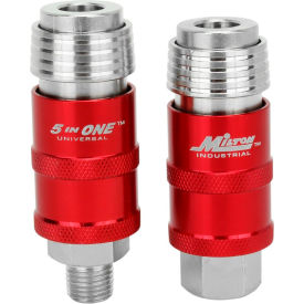 MILTON INDUSTRIES 1751 Milton Safety Exhaust Coupler, 1/4" Body, 1/4" MNPT, 1751 image.