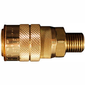 MILTON INDUSTRIES 714 Milton 714 M Style Industrial Coupler with Drag Guard 1/4" MNPT 10 Pack image.