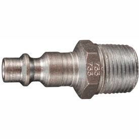 MILTON INDUSTRIES 733 Milton 733 M Style Industrial Plug 3/8" MNPT 10 Pack image.