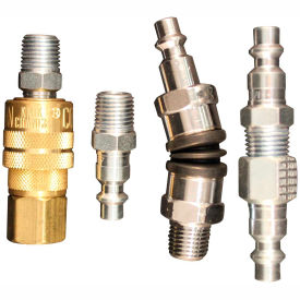 MILTON INDUSTRIES S-218 Milton S-218 M Style Industrial Swivel Coupler and Plug Kit 6 piece 6 Pack image.