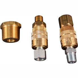 MILTON INDUSTRIES S-222 Milton S-222 M Style Industrial Coupler and Plug Reducer Kit 5 piece 5 Pack image.