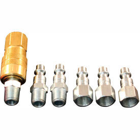 MILTON INDUSTRIES s-212W Milton s-212 M Style Industrial Coupler and Plug Kit 7 piece 7 Pack image.