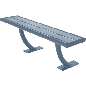 UltraSite® Hartford 4 Bench without Back In-Ground Mount Gray