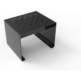 UltraSite® Pasadena 2 Outdoor Straight Modular Bench without Back Surface Mount Black 