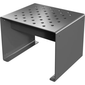 Ultra Play Systems Inc. 15-P2-DKGRY UltraSite Pasadena 24" Straight Modular Perforated Bench, Dark Gray image.