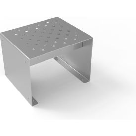 UltraSite® Pasadena 2 Outdoor Straight Modular Bench w/o Back Surface Mount Metallic Silver 