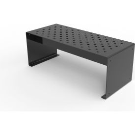 UltraSite® Pasadena 4 Outdoor Straight Modular Bench without Back Surface Mount Black 