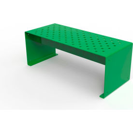 UltraSite® Pasadena 4 Outdoor Straight Modular Bench without Back Surface Mount Spring Green 