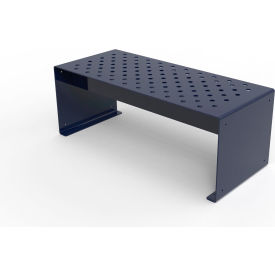 UltraSite® Pasadena 4 Outdoor Straight Modular Bench without Back Surface Mount Ultra Blue 