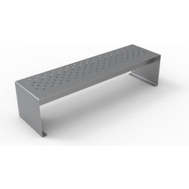 UltraSite® Pasadena 6 Outdoor Straight Bench without Back Surface Mount Gray