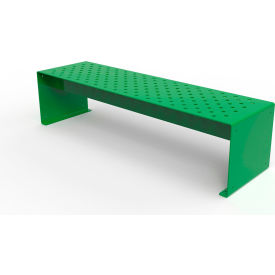 UltraSite® Pasadena 6 Outdoor Straight Modular Bench without Back Surface Mount Spring Green 