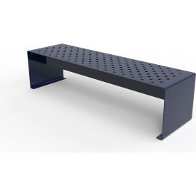 UltraSite® Pasadena 6 Outdoor Straight Modular Bench without Back Surface Mount Ultra Blue 