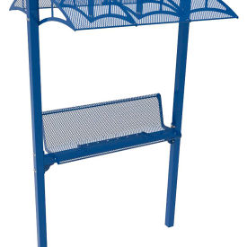 UltraSite® Canopy 6 Bench with Back In-Ground Mount Blue