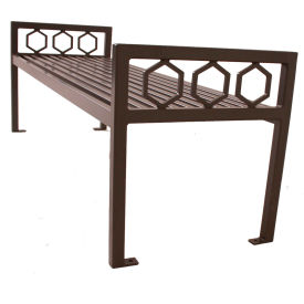 UltraSite® Huntington 4 Bench without Back Surface Mount Brown