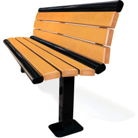 UltraSite® Richmond 6 Recycled Bench with Back Surface Mount Brown