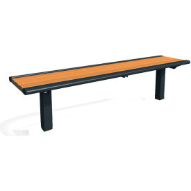 UltraSite® Richmond 6 Recycled Bench without Back In-Ground Mount Brown