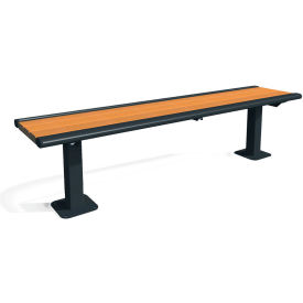 UltraSite® Richmond 6 Recycled Bench without Back Surface Mount Brown