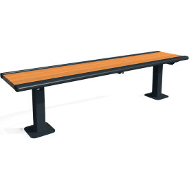 Ultra Play Systems Inc. 62SM-CDR6 UltraSite Richmond 72" Recycled Plastic Flat Bench, Surface Mount, Cedar image.