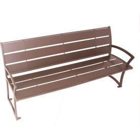 UltraSite® Madison 4 Outdoor Bench with Back Surface Mount Brown