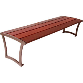 UltraSite® Madison 4 IPE Wood Flat Bench without Back Brown
