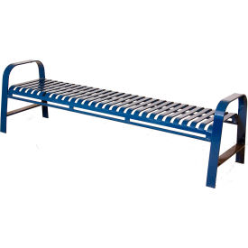 UltraSite® Oxford 4 Outdoor Bench without Back Surface Mount Blue