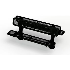 Ultra Play Systems Inc. BLK-962SM-P6 UltraSite® Double Sided Bench, Perforated Seat, Surface Mount, 6L, Black image.