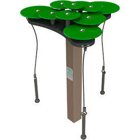 Freenotes Lilypad Cymbals with Steel Surface Mount Kit Green 