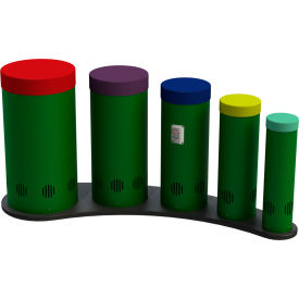 UltraPlay® Normal Height Tuned Drums with Portable Mount Kit Rainbow Caps 