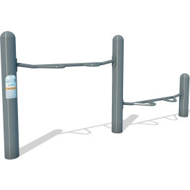 ActionFit Inground Mounted Push Up Combo Gray 