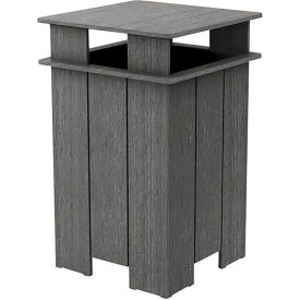Ledge Lounger Mainstay Square Trash Bin & Liner, 40 Gallon Capacity, Fog view 2
