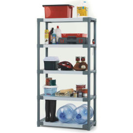 Grosfillex US028009 Grosfillex® US028009 Plastic Solid Shelving 36"W x 16"D x 70"H Capacity 200 lbs image.