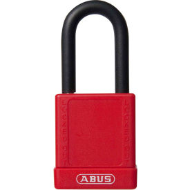 Abus 6755 ABUS 74/40 Keyed Alike Lockout Padlock, 1-1/2-Inch Non-Conductive Shackle, Red, 06755 image.