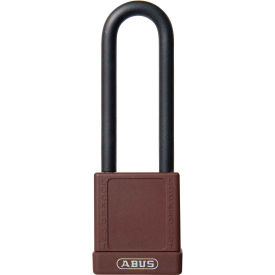 ABUS 74HB/40-75 Keyed Alike Lockout Padlock, Non-Conductive 3-Inch Shackle, Brown, 06785 - Pkg Qty 8
