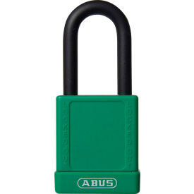 ABUS 74/40 Keyed Different Lockout Padlock, 1-1/2-Inch Non-Conductive Shackle, Green, 09802 - Pkg Qty 10