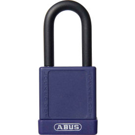 ABUS 74/40 Keyed Different Lockout Padlock, 1-1/2-Inch Non-Conductive Shackle, Purple, 09804 - Pkg Qty 10