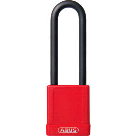 Abus 9845 ABUS 74HB/40-75 Keyed Different Lockout Padlock, Non-Conductive 3-Inch Shackle, Red, 09845 image.