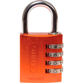 ABUS Anodized Aluminum Resettable 3-Dial Combination Lock 145/40 C - Orange - Pkg Qty 6