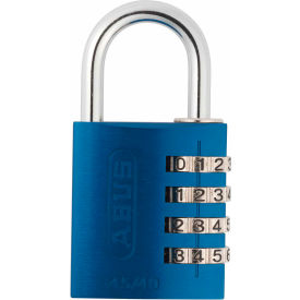 Abus 14543 ABUS Anodized Aluminum Resettable 4-Dial Combination Lock 145/40 C - Blue image.