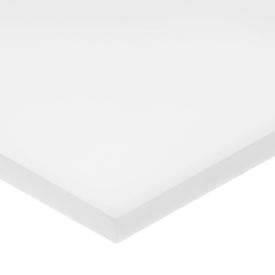 USA SEALING, INC BULK-PS-AC-102 White Acetal Plastic Bar - 1/8" Thick x 1" Wide x 24" Long image.