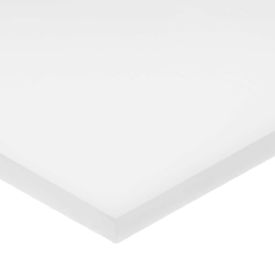 USA SEALING, INC BULK-PS-AC-1028 White Acetal Plastic Bar w/ LSE Acrylic Adhesive - 1/8" Thick x 1" Wide x 12" Long image.