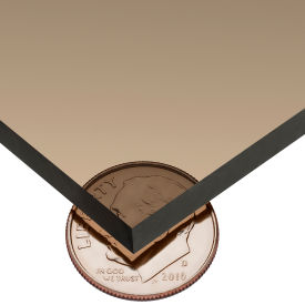 USA SEALING, INC BULK-PS-PCT-108 USA Sealing Polycarbonate Bar 12"L x 4"W x 1/4" Thick, Bronze image.