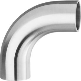 USA SEALING, INC ZUSA-STF-BW-20 304 Stainless Steel Polished 90 Degree Elbow for Butt Weld Fittings - for 1" Tube OD image.