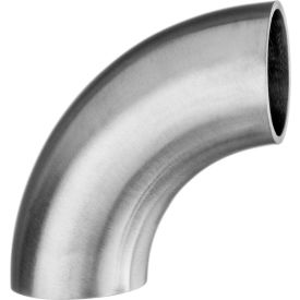 USA SEALING, INC ZUSA-STF-BW-7 304 Stainless Steel Polished Short 90 Degree Elbow for Butt Weld Fittings - for 3" Tube OD image.