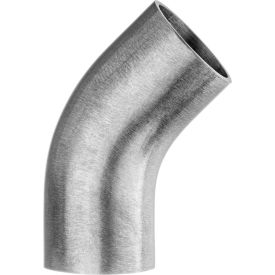 USA SEALING, INC ZUSA-STF-BW-90 304 Stainless Steel Unpolished 45 Degree Elbow for Butt Weld Fittings - for 2-1/2" Tube OD image.