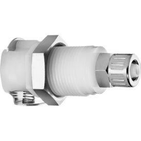 Quick Disconnect Tube Ftg Straight Adapter w/Auto Shut-Off - 1/4