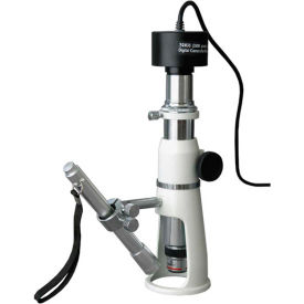 UNITED SCOPE LLC. H2510 AmScope H2510 20X, 50X & 100X Stand/Shop Measuring Microscope with Pen Light image.
