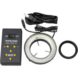 UNITED SCOPE LLC. LED-144A AmScope LED-144A LED Four-Zone Microscope Ring Light with Adapter image.