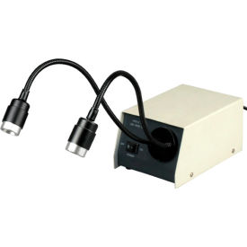 UNITED SCOPE LLC. LED-14M AmScope LED-14M 14-LED Microscope Dual Gooseneck Lights image.