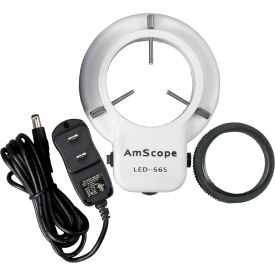 UNITED SCOPE LLC. LED-56S AmScope LED-56S 56-LED Microscope Ring Light with Dimmer image.