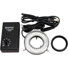 UNITED SCOPE LLC. LED-60 AmScope LED-60 LED Microscope Ring Light Illuminator with Adapter and Control Box image.